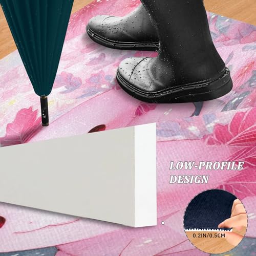 Paillasson d'intérieur lavable rose 50 x 80 cm tapis absorbant