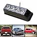 Favson 4 LED Strobe Lights for Trucks Cars Van with High Intensity White&Yellow Emergency Flasher (4pcs)