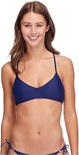 Smoothies Alani Solid Strappy Back Halter Bikini Top Swimsuit Parte Superiore Donna