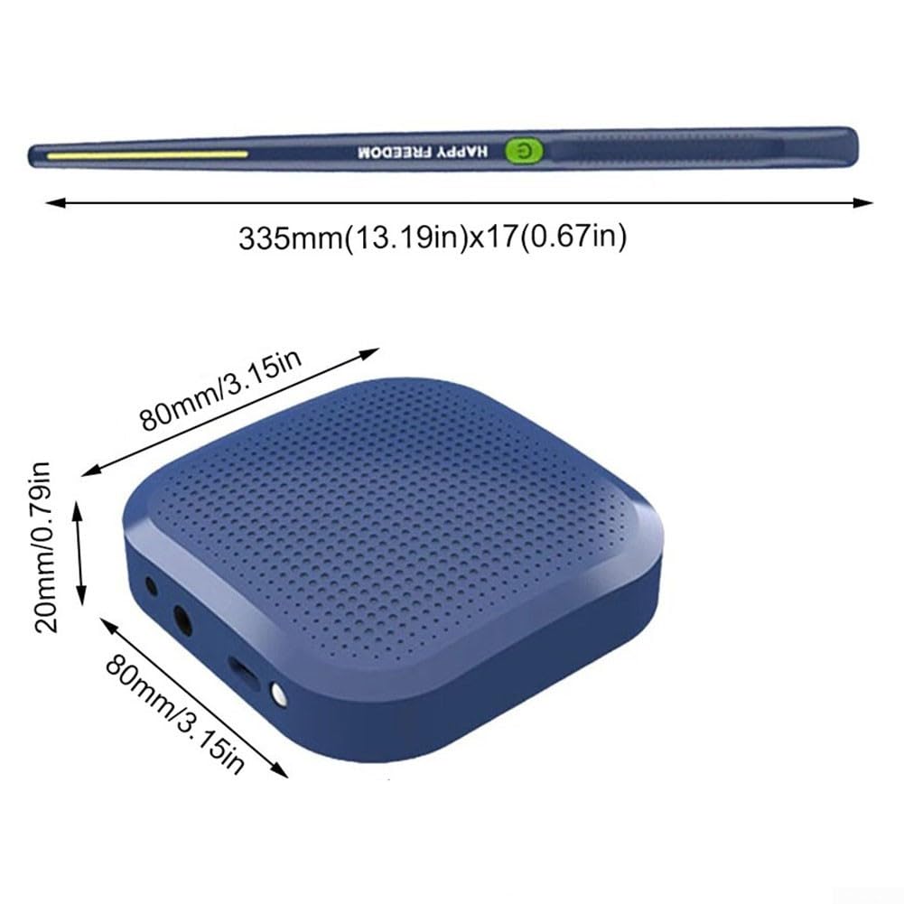 ReachMall Tragbares elektronisches Schlagzeug-Set mit 3D-Bewegungsmelder, leises Üben für Anfänger, Zuhause, Büro, Reisen, 36 x 12 cm (A-Marineblau)