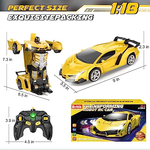 Britik TRC001 Transform Remote Control Car Toy For Kids 4 5 6 7 8, Remote Control Car For Boys 4-7 thumb #8