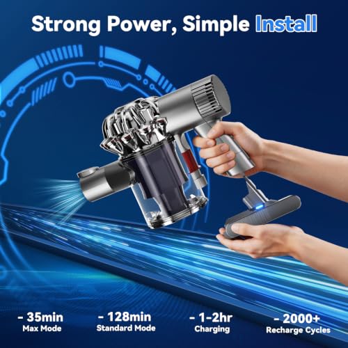 Image of 10000mAh High Capacity 21.6V for Dyson V8 SV10 Battery with LCD Display