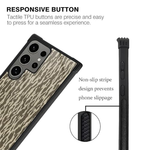 FKBRCL4U for Samsung Galaxy S24 Ultra Case,Graphic Design for Girl Boy Soft Silicone Hard Acrylic Shock Protection Designed for Samsung Galaxy S24 Ultra Bottomland Camouflage Gray Bark Camo Pattern - image 4