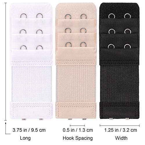 iminoo 6 Pcs Women's Bra extenders 2 Hooks/3 Hooks Bra Extension - Image 2