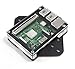 C4Labs Zebra VESA Mounting Plate - Acrylic - for Raspberry Pi 4 B, 3B+, 3, Pi 2, and Pi B+ Arduino: Black