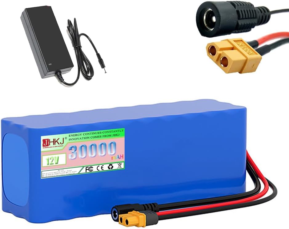 Lithium Battery 24V 26Ah Fishing Boat Battery 12V 30Ah Balance Scooter Water Pump Battery with Charger and DC Plug for 350W-600W Motor Kits