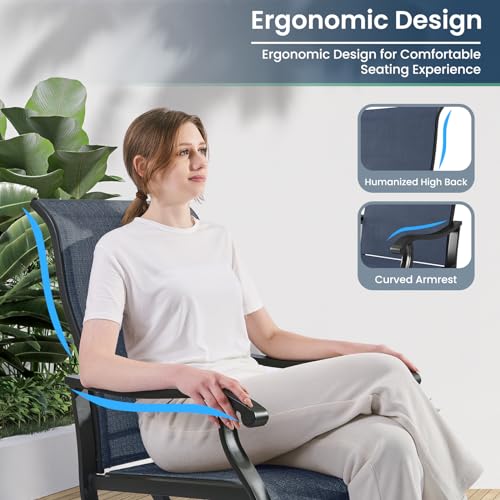 image for Amopatio Patio Swivel Chairs Set of 4, Outdoor Swivel Rocker Dining Ch