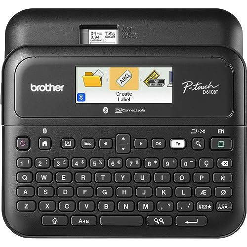 ROTULADOR ELETRONICO PORTATIL BLUETOOTH BROTHER CORTADOR AUTOMATOMATICO PTD610BT
