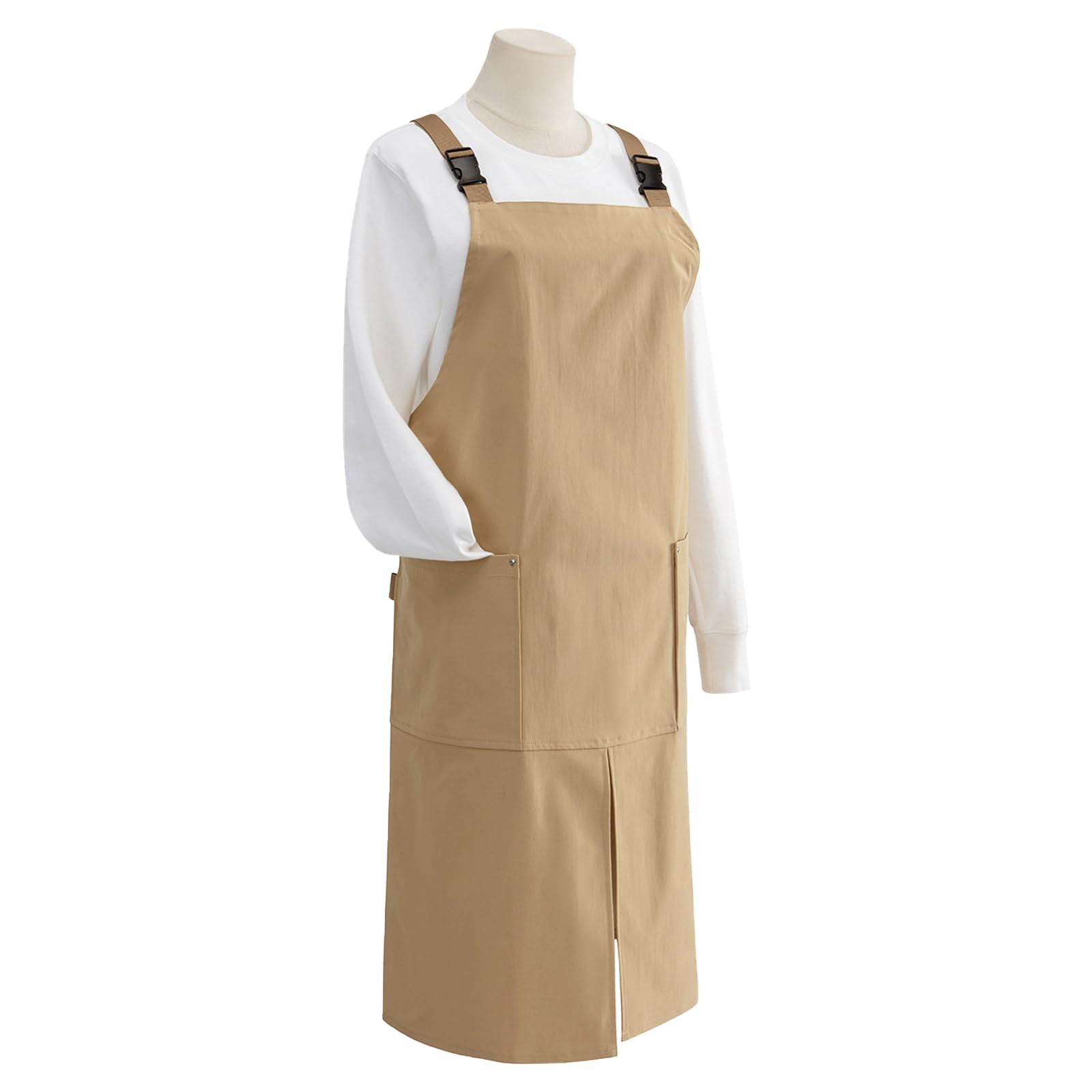 Buxuaaaa B Uxuaaaa Canvas Utility Apron For Kitchen And Dining Staff With Spacious Front Pockets For Storage Waterproof Canvas Apron