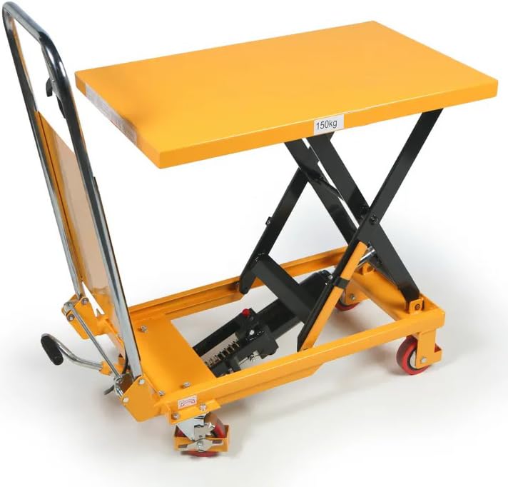 Mesa elevadora hidráulica con pedal de elevación suave y capacidad reforzada de 150 kg