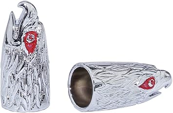 Bicycle Eagle Style American/Schrader Bike Valve Caps, Multiple Colors Chrome