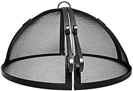 Masterflame 40'' Welded Hybrid Steel Hinged Round Fire Pit Safety Screen