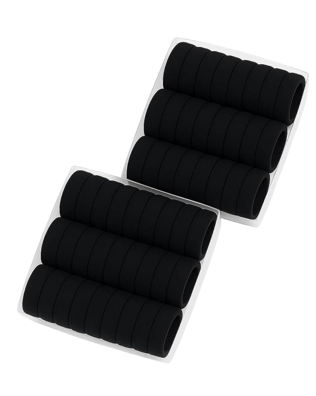 Brilora 60 Pcs Hair Bands for Women & Girls | Premium Black Elastic Rubber Bands | Strong Ponytail Holders & Hair Ties | Non-Slip Durable Hair Accessories for Daily Use, School, Office & Sports