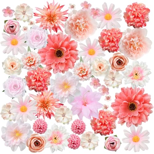TYXHXTF 48 Pezzi Fiori Finti per Decorazioni Fiori Finti Artificiali
