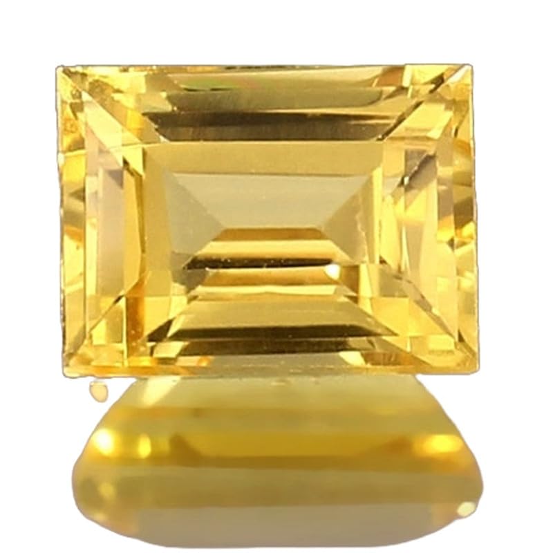 Pierre précieuse saphir jaune naturelle 7x5 mm pour bague et collier