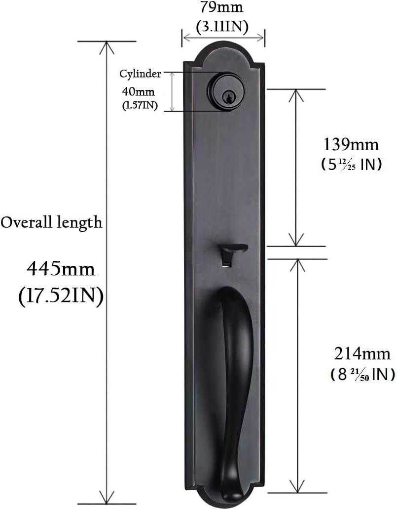 Flash Deals - 40% OFF Bronze Front Double Door Handleset(Keyed&Dummy Set, Bronze)