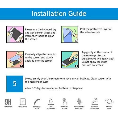 Image of Premium Tempered Glass Screen Protector Compatible For Oppo A53 / Oppo A33 Cellphone (Black,Pack Of 1) Edge-to-Edge Protector With Easy Installation Kit