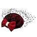 Produktbild HowYouth® Damen Mesh Netz Blume Pillbox Haarspange Fascinator Hut Hochzeit Cocktail Derby (Gelb)