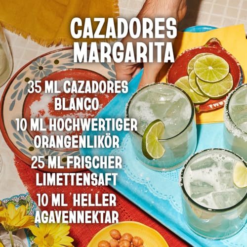 CAZADORES Tequila Blanco, 40% Alkoholgehalt, 70cl / 700ml, Doppelt Destillierter Alkohol aus 100% Blauer Weber-Agave