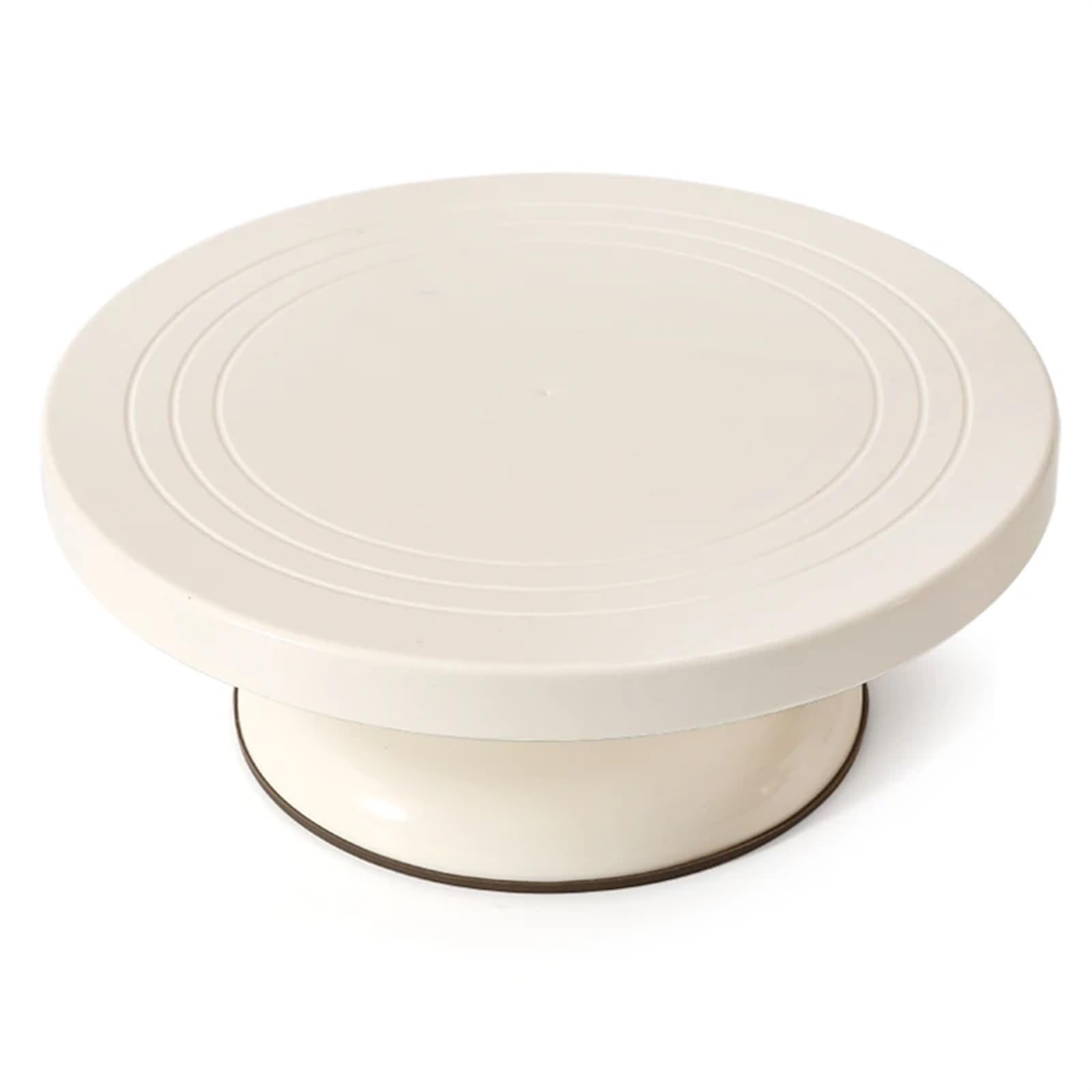 FonHNDG Cake turntable Pastry Turntable Plastic Cake Stand Rotating Decoration Kit Kitchen Accessories Baking Tools(White)