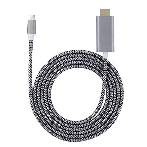 YuandCheng Accesorios de Video Adaptador Tipo C a HDMI, 1,8 m 4K 60Hz USB 3.1 Cable convertidor Adaptador Tipo C a HDMI for Macbook Samsung Observación Suave