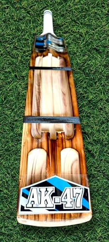 Image of AK-47 Burn Kashmir Willow Scoop Cricket Bat | 35 Inch Full Size SH | Hard Tennis Ball Cricket Bat for Adults | Premium Bat