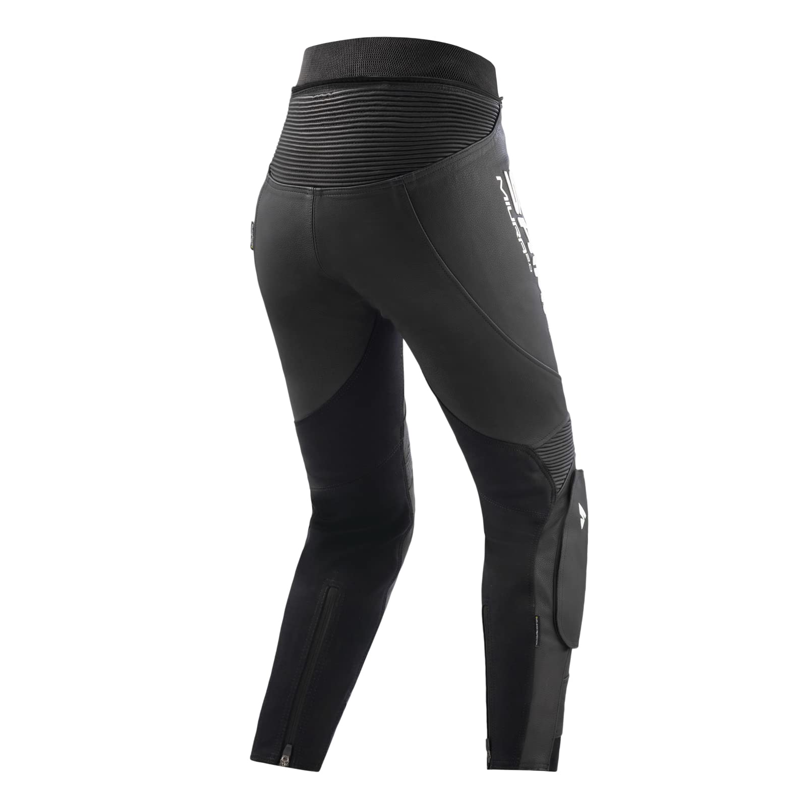 SHIMA Miura 2.0 Pantalon de moto - Cuir, femmes, pantalon de sport avec protections des hanches et des genoux, cuir perforé, panneaux élastiques, pour combinaison 2 pièces (38, Noir/Blanc)