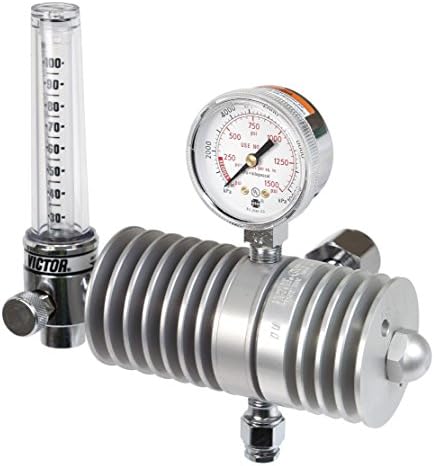 ESAB Victor Technologies 0781-0353 SR-311 Flow Meter Carbon Dioxide Regulator, 25-100 psig Delivery Range, CGA 320 Inlet Connection