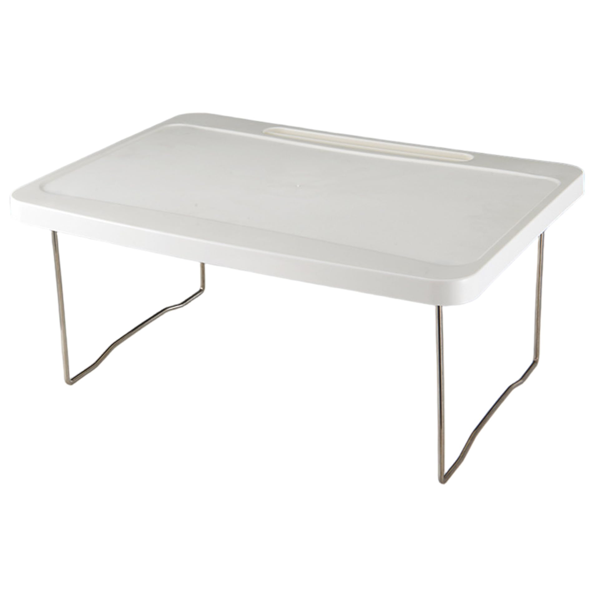Adjustable Lap Desk, Portable Folding Bed Table with 2-Level Tilt & Phone Groove, Heavy Duty Laptop Tray for Eating Reading Working on Bed, Sofa or Floor