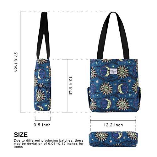 Image of KAMO Floral Tote Bag - Waterproof Lightweight Handbags Travel Shoulder Bag for Hiking Yoga Gym Swimming Travel Beach