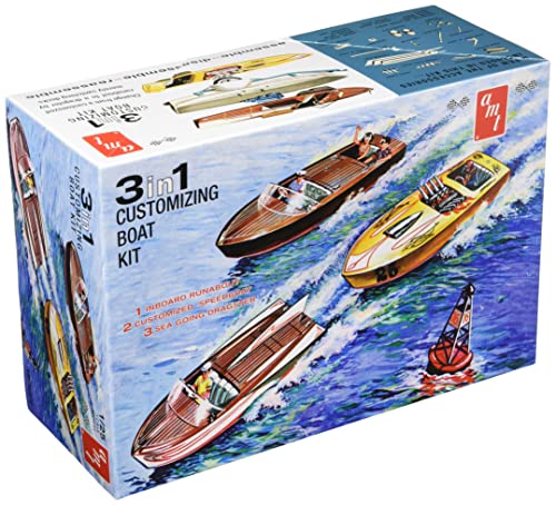 amt model kits trailers - AMT Customizing Boat (3-in-1) 1:25 Scale Model Kit