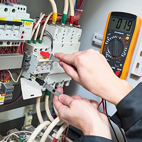 Hanibos Messleitungen 1000V / 20A, Multimeter Kabel Prüfkabel Zubehör Mit Krokodilklemmen, Testkabel Messspitzen Set (4 Stück)