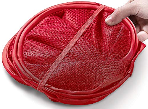 Portable Large Rectangle Laundry Basket With Carry Handles Big Heavy Duty Pop Up Nursery Clothes Hamper Folding Mesh Room Organizer Storage Red #TOP4