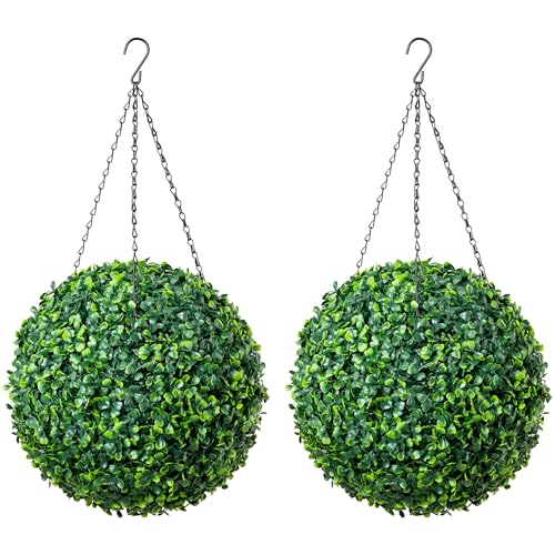 CHRISTOW Artificial Boxwood Topiary Balls Pair 28cm