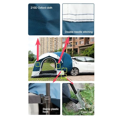 Carpa para camping impermeable doble capa 250x250x200 cm miniatura 3