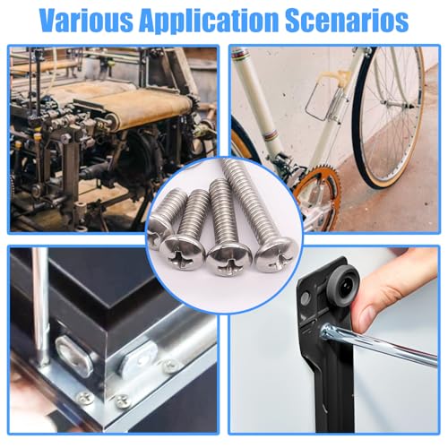 Bemaka Nuts and Bolts Assortment Kit, 304 Stainless Steel Bolts 8 Sizes #6-32#8-32#10-24 Phillips Pan Head Machine Screws, Assorted Bolts, Nuts and Washers Kit (237PCS) - Image 6