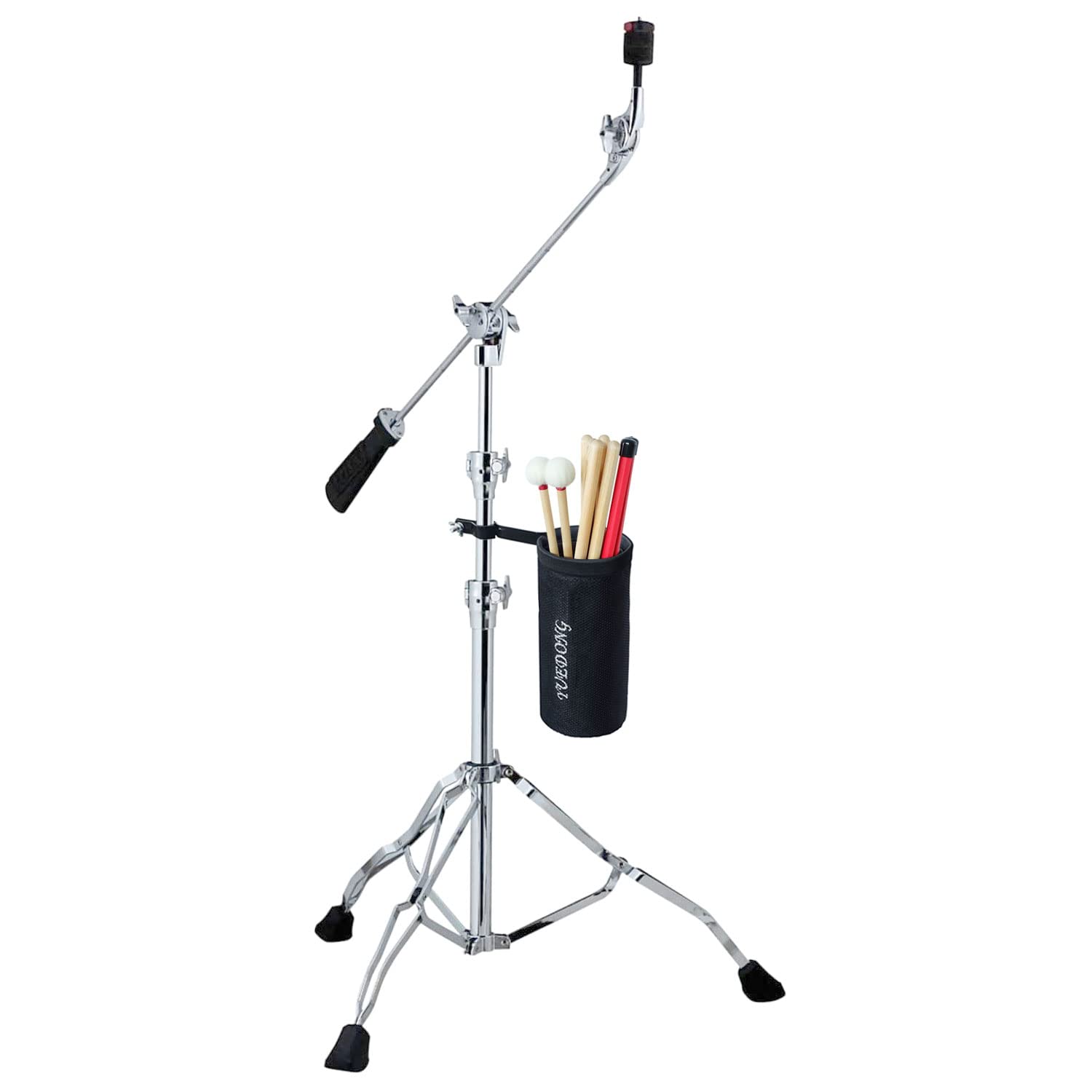 Tama HC84BW Roadpro Serie Cymbal Stand Galgenbeckenständer mit Gegengewicht + keepdrum DSC01 Drumstick-Halter