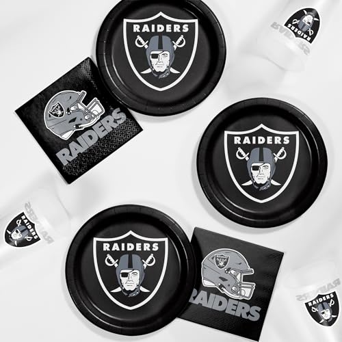 Las Vegas Raiders Tailgating Kit 48 ct Officially Licensed