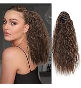 LE SECRET Ponytail Extension For Women Curly Fake Ponytail Clip in Claw Ponytail Hair Extension S...