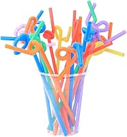 Vista 7 de 300 popotes flexibles y flexibles, desechables, de plástico, flexibles, flexibles, de 10.4 pulgadas de largo y 0.23 pulgadas de diámetro