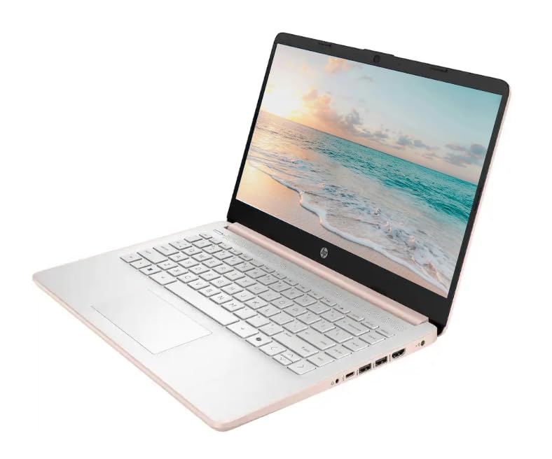Image of HP 14 inch Business Laptop Computer with 1-Year Office 365, Intel Quad-Core N150 Processor, 4GB RAM 128GB UFS, Windows 11 Home, PLUSERA Earphones, Pale Rose Gold