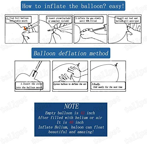 Tellpet Number 3 Balloon, 3Th Birthday Party Decorations For Kids Boys, Sapphire Blue, 40 Inch #TOP4