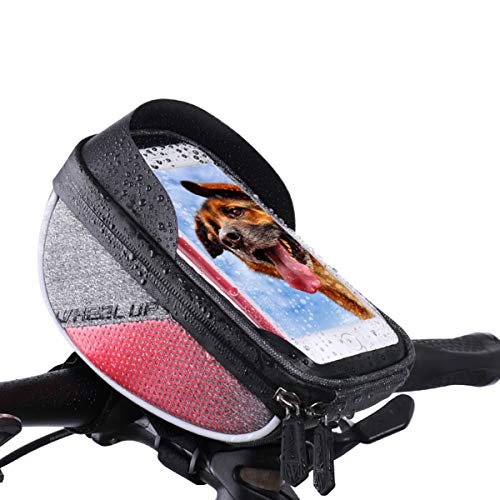 Pochette vélo étanche rouge pour protéger votre téléphone sur route