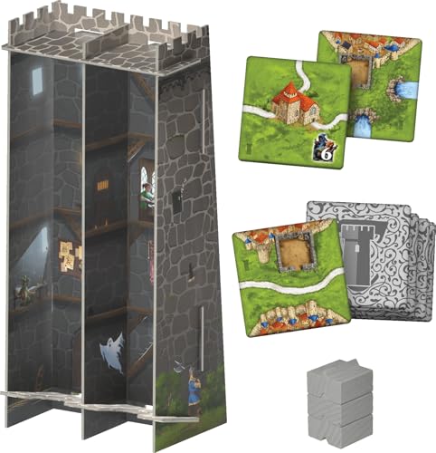 Asmodee - Carcassonne - Extension 4 : Tours & Voleurs - Hans im Glück - Jeu de société de stratégie - Dès 7 Ans - 2 à 6 Joueurs - 55 Min - Version Française