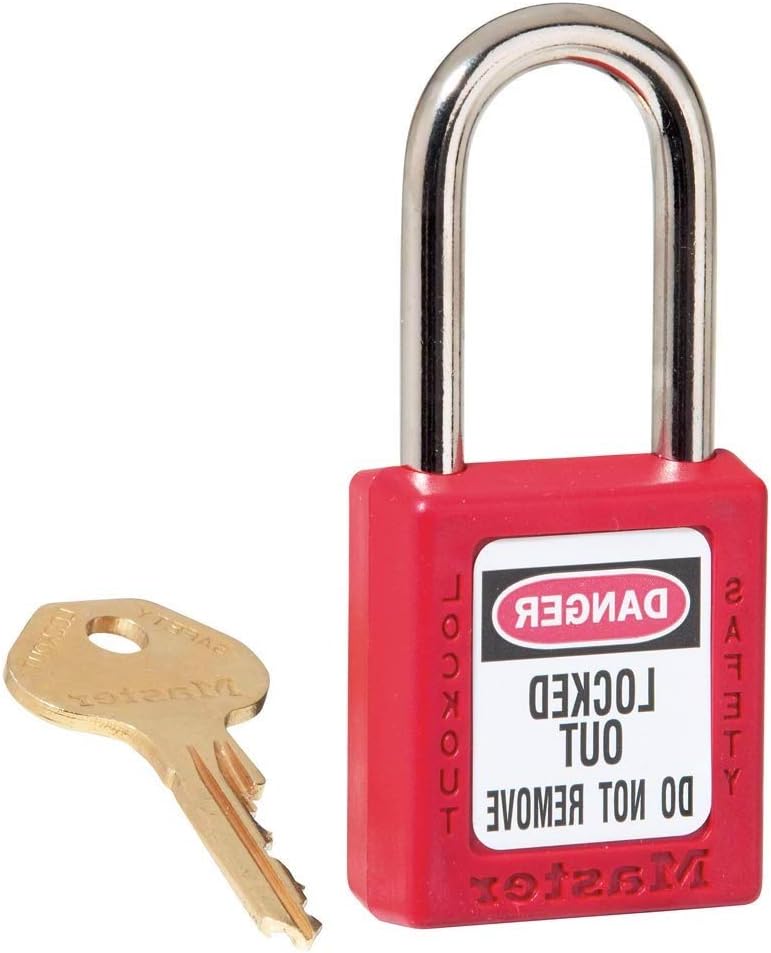 MASTER LOCK 410RED Lockout Padlock, KD, Red, 1/4In Shackle Dia Buy