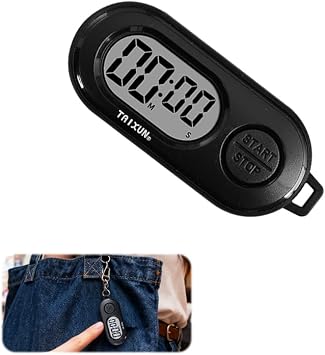 Sports Timer, Keychain, Stopwatch, Timer, LCD Display, Large Screen, Display, Stopwatch, Portable, Countdown Clock, Small, Lightweight, Waterproof, Portable, Split Measurement, For Sports