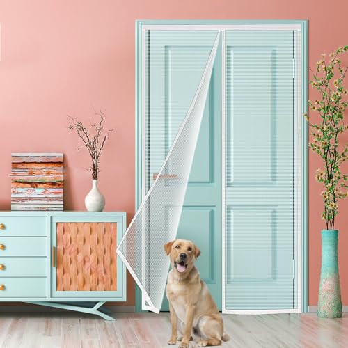 Zanzariera Universale Finestra, 220x180 cm personalizzabile, Rete Zanzariera Fissa Regolabile con Nastri Autoadesivi e Puntine per Cucina Soggiorno Camera da Letto Innovativo, Bianco