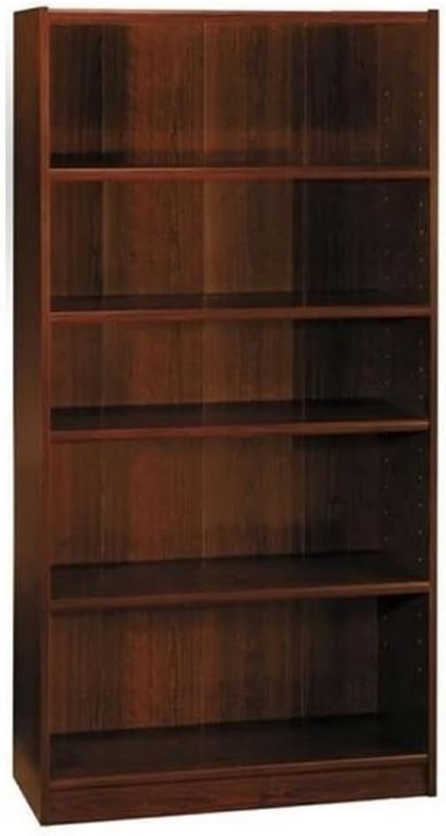BOWERY HILL 2 Shelf Wood Storage Bookcase, Pure White Laminate, 36" Wide x 29.92" High, Adjustable & Fixed Shelves, Sturdy Home Office or Bedroom Furniture for Books & Decorative Display