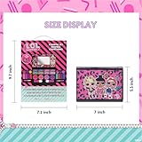 L.O.L Surprise! Townley Girl 30 Pcs Cosmetic Compact Set Includes Mirror, 14 Lip glosses, 8 Eye Shadow, 4 Blushes & 4 Brushes Safe & Non-Toxic Colorful Portable Foldable Makeup Beauty Kit for Girls - Image 8