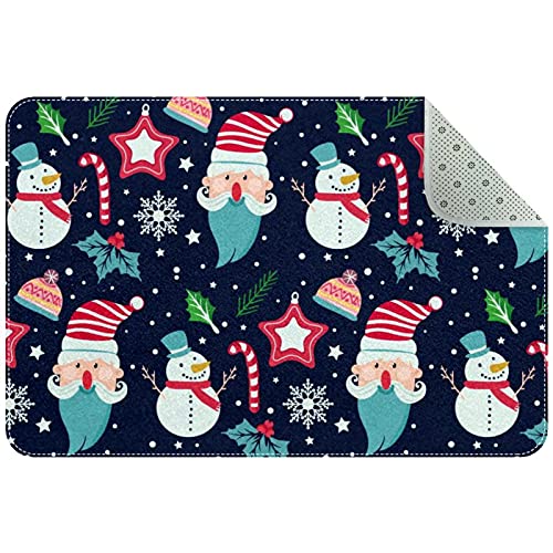 Tapis de porte lavable en machine style flocon de neige de Noël